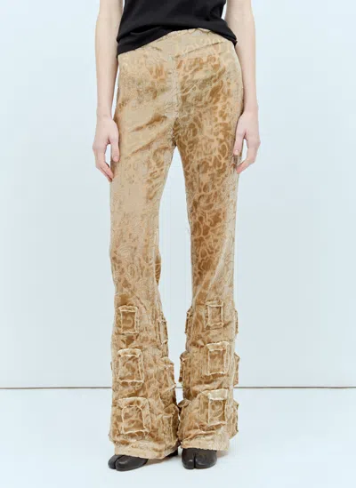 Avavav Boxy Suit Velvet Pant In Beige