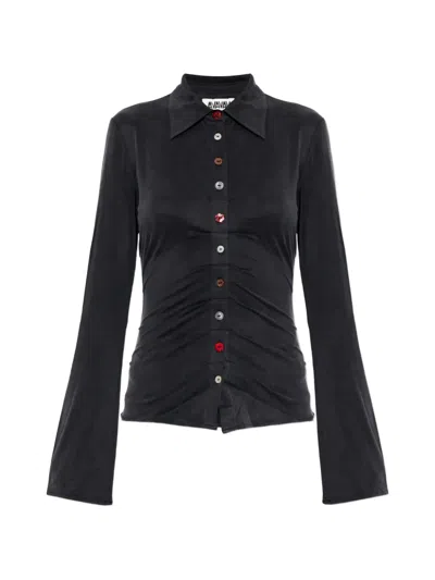Avavav Buttoned Long-sleeve Shirt In Black