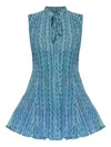 Avavav Cable-print Minidress In Blue