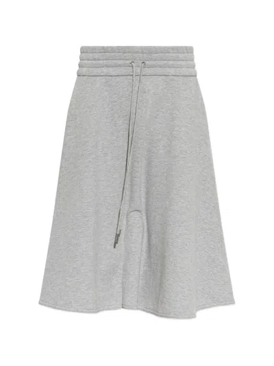 Avavav Drawstring Flared Midi Skirt In Gray