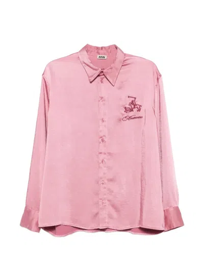 Avavav Embroidered-detail Shirt In Pink