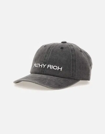 Avavav Filthy Rich Black Cotton Baseball Hat In Gray