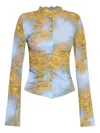 Avavav Multicolour Shirt With Draping In 蓝色