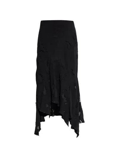 Avavav Frayed Skirt In Black