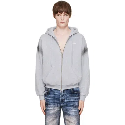 Avavav Gray '' Logo Zip Hoodie In Grey