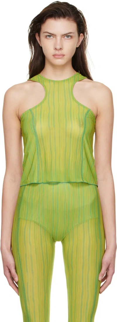 Avavav Green Everyday Tank Top In Green Stripe Print