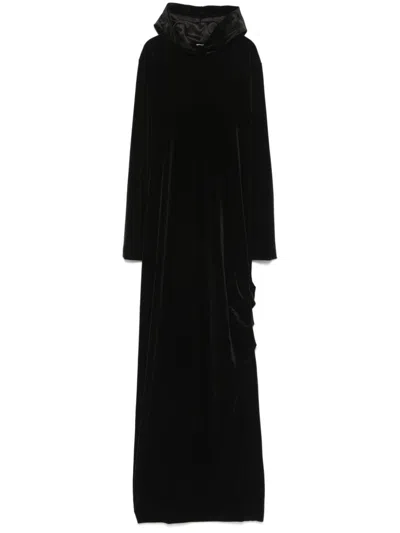 Avavav Hooded Midi Dress In Black