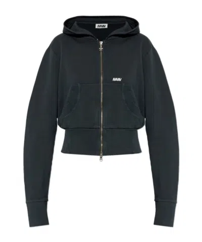 Avavav Hooded Zip Knitwear In Blue