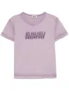 Avavav Logo-embroidered T-shirt In 紫色