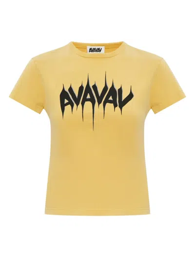 Avavav Logo-print T-shirt In Yellow