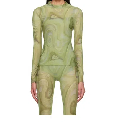 Avavav Ssense Exclusive Green Long Sleeve T-shirt In Green Canyon