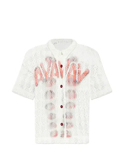 Avavav Mesh Button Shirt In White