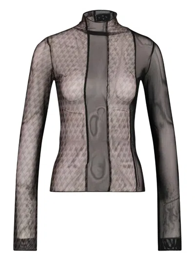 Avavav Mesh Turtleneck Top