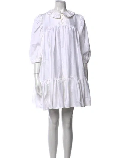 Pre-owned Avavav Mini Dress In White