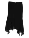 Avavav Ong Draped Skirt Black In Black