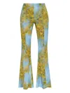Avavav Printed Flared Trousers In Blue