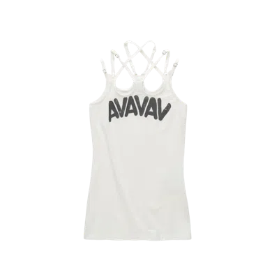 Avavav Printed Strap Top White