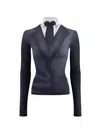 Avavav Printed Turtleneck Top In Blue