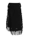 Avavav Fringed Scarf In Black