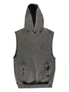 Avavav Sleeveless Cotton Hoodie In Gray