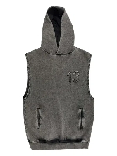 Avavav Sleeveless Cotton Hoodie In Gray
