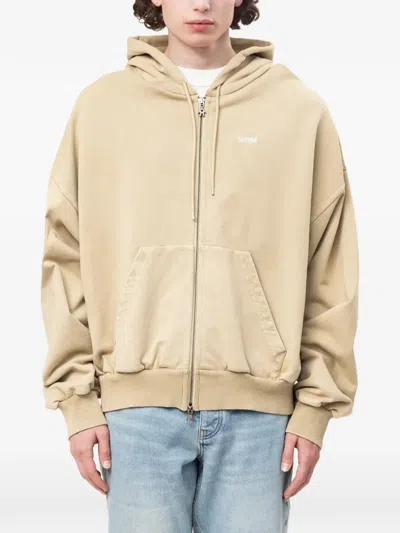 Avavav Tim Shoulderless Hoodie In Neutral