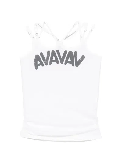 Avavav Tova Logo-print Multi-strap Top In White