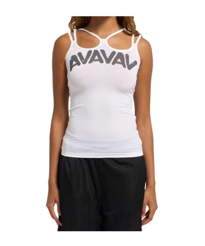 Avavav Tova Logo-print Multi-strap Top In White