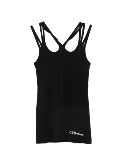 Avavav Tova Multi-strap Logo-embroidered Tank Top In Black