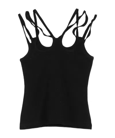 Avavav Multi Strap Top Honeycomb Black Clothing