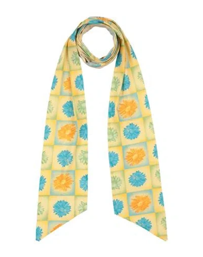 Avavav Woman Scarf Yellow Size S Polyester, Elastane