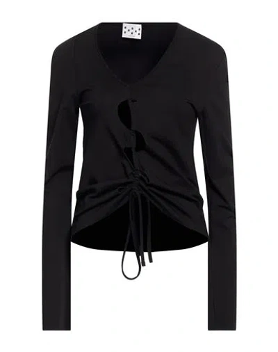 Avavav Woman Top Black Size M Viscose, Polyamide, Elastane