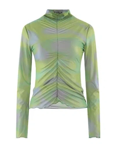 Avavav Woman Top Green Size S Polyester, Elastane