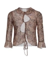 Avavav Woman Top Khaki Size S Polyester, Elastane In Beige