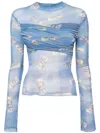 Avavav Wrap Bandeau Top In Blue