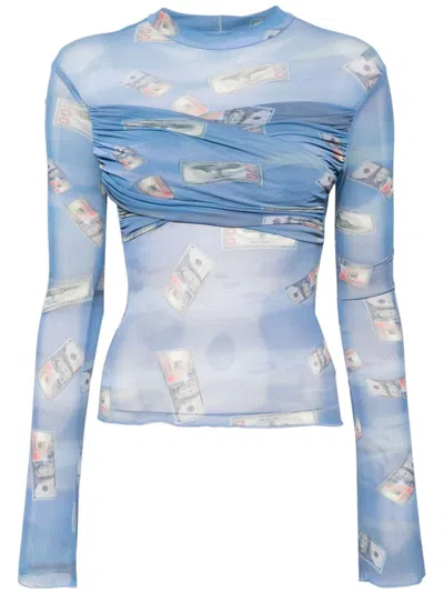 Avavav Wrap Bandeau Top In Blue