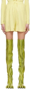 Avavav Yellow Holy Bowling Shorts In Pale Lemon