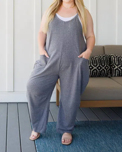Ave Shops Just Perfect Jumpsuit In Grey In Gray