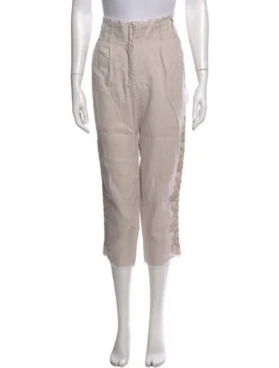 Pre-owned Avec La Troupe Straight Leg Pants In Neutral