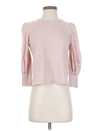 Pre-owned Avec Les Filles 3/4 Sleeve T-shirt In Pink