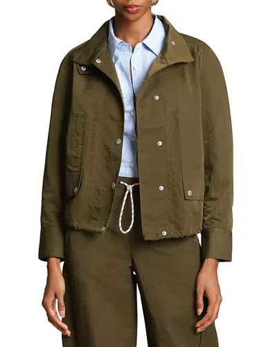 Avec Les Filles Anorak With Bungee Cord In Green