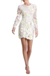 Avec Les Filles Women's Floral-embroidered Mini Dress In Daisy