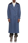Avec Les Filles Asymmetric Stretch Cotton Long Coat