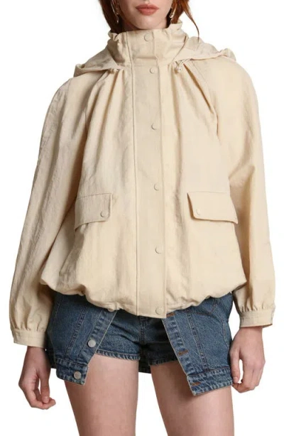 Avec Les Filles Balloon Bomber Jacket In Gray