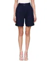 Avec Les Filles Balloon Sleeve Ruffled Shirt In Blue