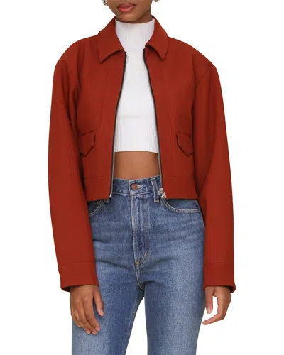 Avec Les Filles Barrel Sleeve Jacket In Rust