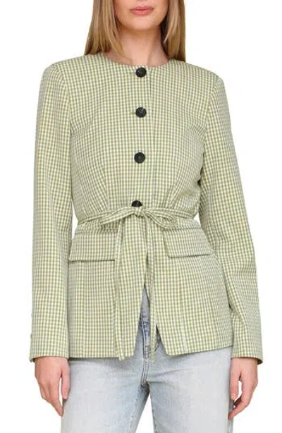 Avec Les Filles Belted Sculpted Blazer