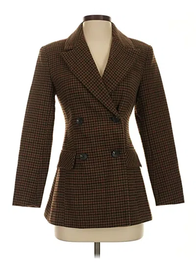 Pre-owned Avec Les Filles Blazer Jacket In Brown