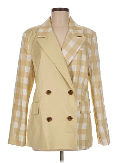 Pre-owned Avec Les Filles Blazer Jacket In Gold