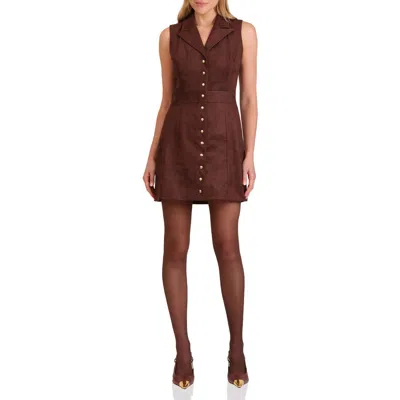 Avec Les Filles Blazer Shirtdress In Brown